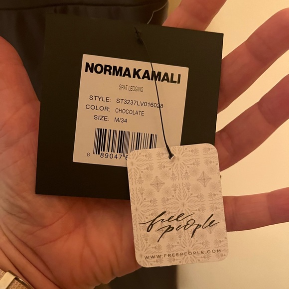 NWT Norma Kamali Free People Spat Leggings in Chocolate - Picture 6 of 10